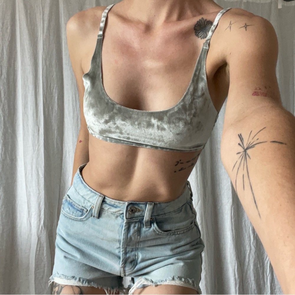 Urban Outfitters Velvet Crop Top